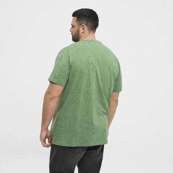 North Latitude Allover Printed T-shirt Verde Medio - Magliette - Magliette Uomo Taglie Forti