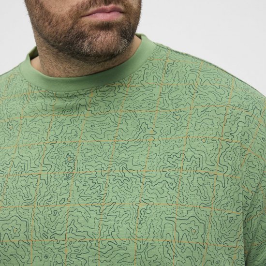 North Latitude Allover Printed T-shirt Verde Medio - Magliette - Magliette Uomo Taglie Forti