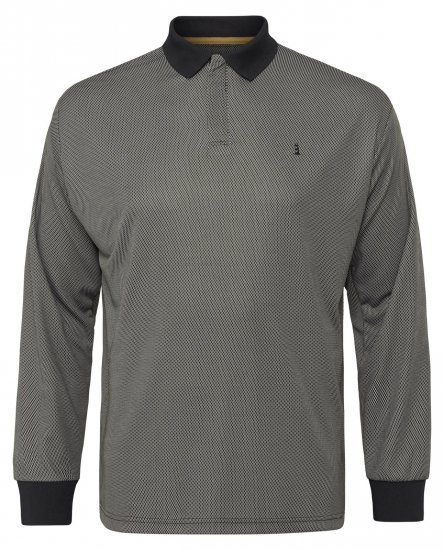 North Latitude Cool Effect Polo Manica Lunga Nero - Polo - Polo Uomo Taglie Forti