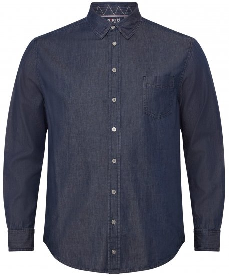 North Latitude 53139 camicia denim blu - Camicie - Camicie Taglie Forti Uomo