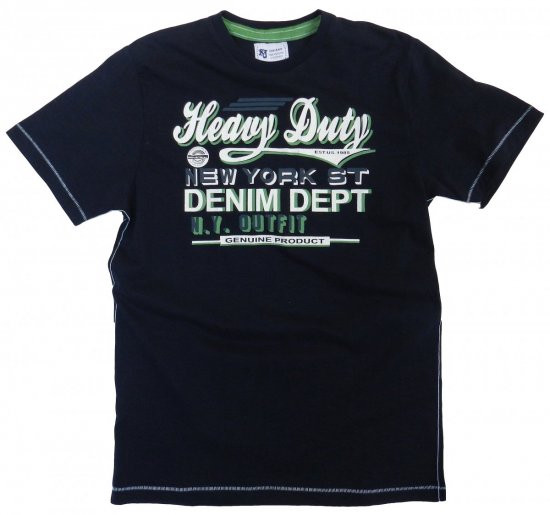 Kam Heavy Duty Tee Navy - Magliette - Magliette Uomo Taglie Forti