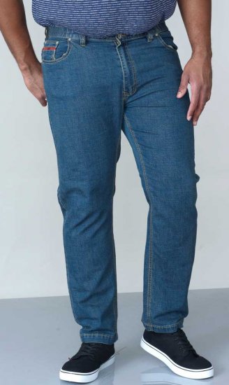 Duke Bailey Relaxed Comfort Fit Stretch Jeans With Elasticated Waist Stonewash - Jeans & pantaloni - Jeans & Pantaloni Uomo Taglie Forti