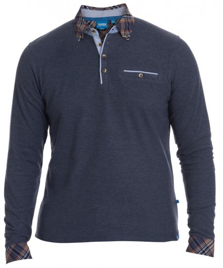 D555 Clarke L/S Polo - Polo - Polo Uomo Taglie Forti