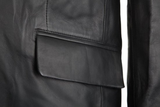 Woodland Leather Blazer Black - Giubbotti - Giubbotti Uomo Taglie Forti