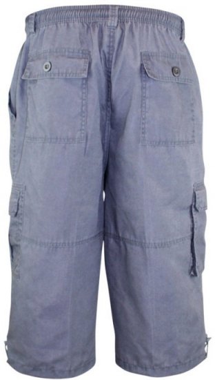 D555 Mason Pantaloni 3/4 con tasche laterali Grigio - Shorts - Pantaloncini Uomo Taglie Forti