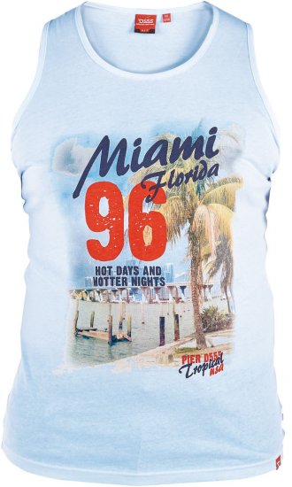 D555 Addison Vest Sky Blue - Magliette - Magliette Uomo Taglie Forti