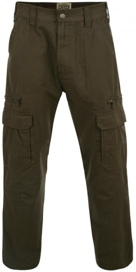 Kam Jeans Cargo pants Khaki TALL SIZES - ABBIGLIAMENTO UOMO MT-6XLT - Taglie Tall Uomo