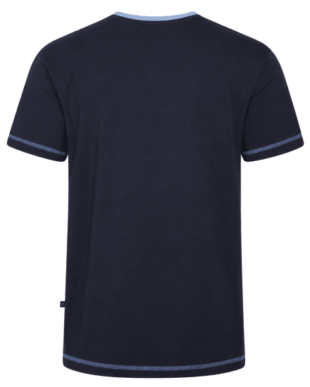Kam Jeans 5780 Cut And Sew Panel T-Shirt Navy - Magliette - Magliette Uomo Taglie Forti