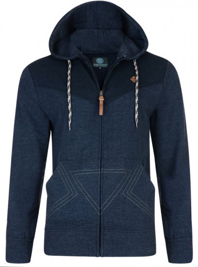 Kam Jeans Panel Print Hoody Navy - Felpe & felpe con cappuccio - Felpe & Felpe con Cappuccio Uomo Taglie Forti