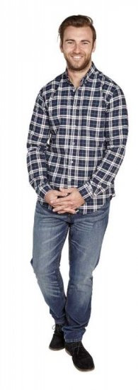 D555 Carter Check Shirt Navy-Green - Camicie - Camicie Taglie Forti Uomo