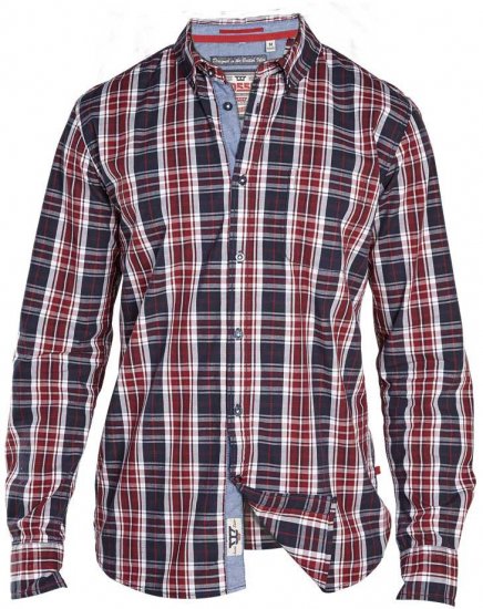 D555 TRUMAN Long Sleeve Shirt & T-shirt Combo - Camicie - Camicie Taglie Forti Uomo