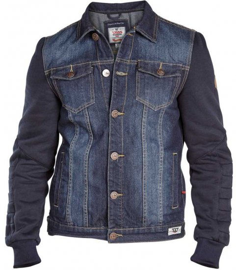 D555 CURTIS Denim Jacket With Detachable Hood - Giubbotti - Giubbotti Uomo Taglie Forti