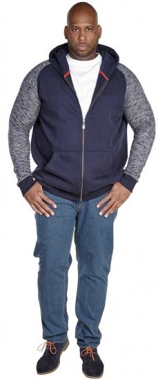 D555 BALDWIN Hoody Navy - Felpe & felpe con cappuccio - Felpe & Felpe con Cappuccio Uomo Taglie Forti