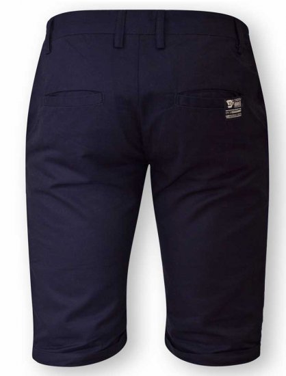 D555 PANAMA Chino Short With Side Elasticated Waist Navy - Shorts - Pantaloncini Uomo Taglie Forti