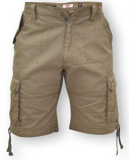D555 Jarrod Cargo Short Khaki - Shorts - Pantaloncini Uomo Taglie Forti