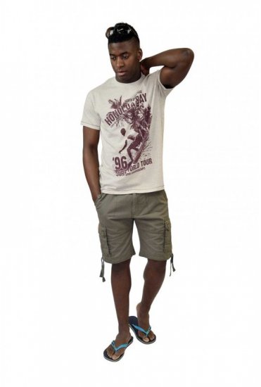 D555 CLAYTON Honolua Bay T-shirt White Marl - Magliette - Magliette Uomo Taglie Forti