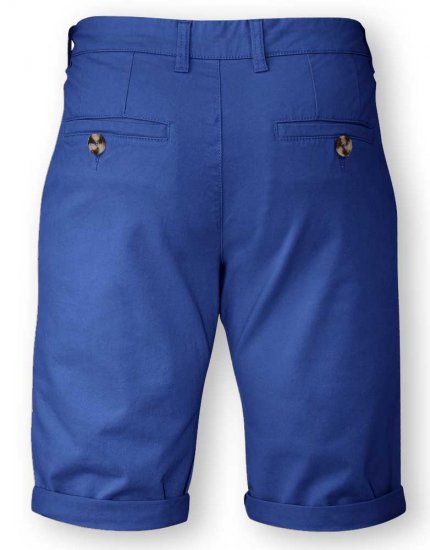 D555 COLTEN Stretch Cotton Chino Shorts Blue - Shorts - Pantaloncini Uomo Taglie Forti