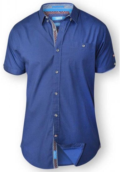 D555 JULIAN Mini Flower Print Short Sleeve Shirt - Camicie - Camicie Taglie Forti Uomo