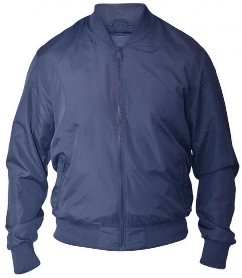 D555 JAMES Lined Bomber Jacket Navy - Giubbotti - Giubbotti Uomo Taglie Forti