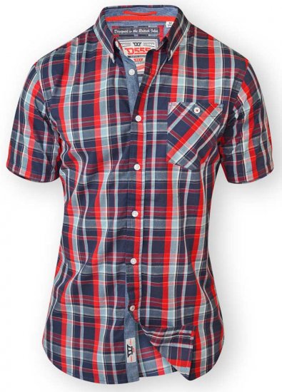 D555 MALCOLM Short Sleeve Button Down Shirt & T-shirt Combo - Camicie - Camicie Taglie Forti Uomo