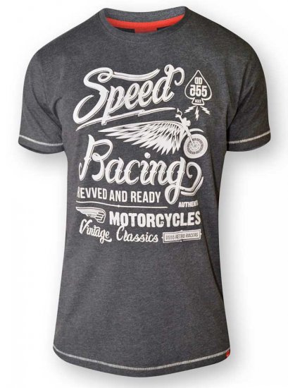 D555 CORTEZ Speed Racing T-Shirt Black - Magliette - Magliette Uomo Taglie Forti