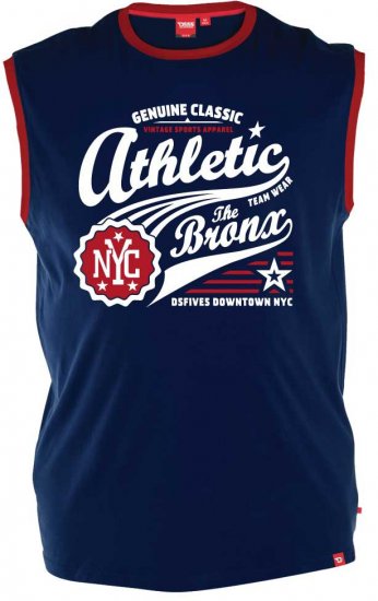 D555 JOVAN Athletic Sleeveless T-shirt Navy - Magliette - Magliette Uomo Taglie Forti