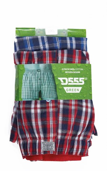 D555 PLAID Boxer Shorts Pack of Two - Intimo & costumi da bagno - Intimo Taglie Forti Uomo
