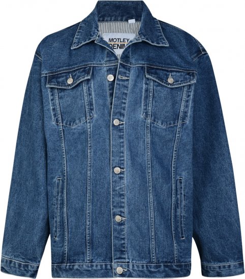 Motley Denim Denim Jacket Blue - Giubbotti - Giubbotti Uomo Taglie Forti
