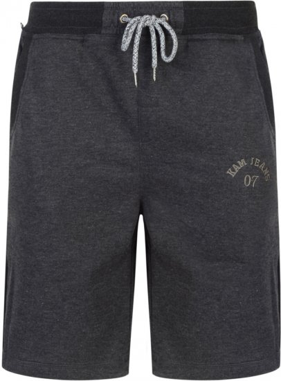 Kam Jeans Sweat Jog Shorts Charcoal - Shorts - Pantaloncini Uomo Taglie Forti
