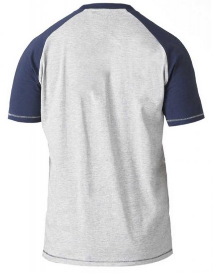 D555 HIRALDO T-Shirt Grey/Navy - Magliette - Magliette Uomo Taglie Forti