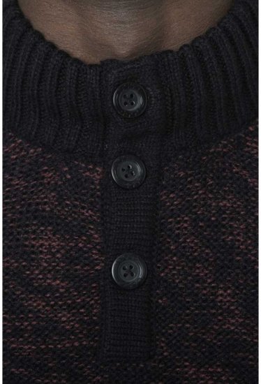 D555 MARSDEN Neck Sweater Black/Red - Felpe & felpe con cappuccio - Felpe & Felpe con Cappuccio Uomo Taglie Forti
