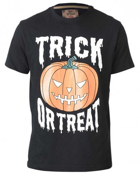 D555 Scary Halloween Pumpkin T-shirt Black - Magliette - Magliette Uomo Taglie Forti