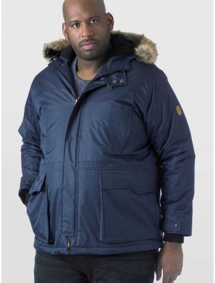 D555 Lovett Parka Navy - Giubbotti - Giubbotti Uomo Taglie Forti