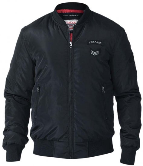 D555 Pedro Bomber Jacket Black - Giubbotti - Giubbotti Uomo Taglie Forti