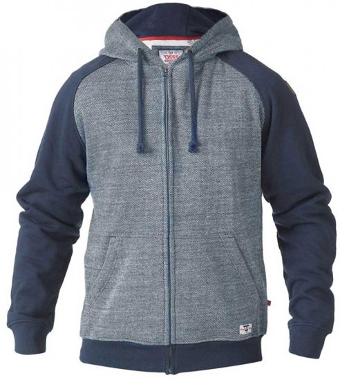 D555 Cristiano Hoodie Blue/Navy - Felpe & felpe con cappuccio - Felpe & Felpe con Cappuccio Uomo Taglie Forti