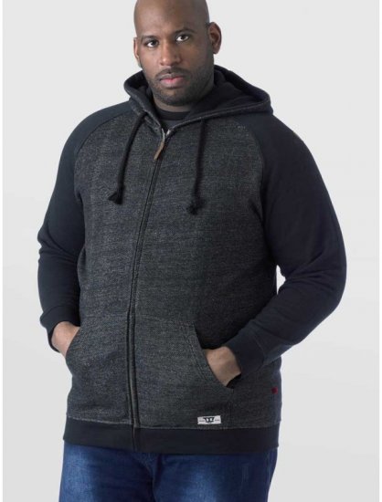 D555 Cristiano Hoodie Grey/Black - Felpe & felpe con cappuccio - Felpe & Felpe con Cappuccio Uomo Taglie Forti