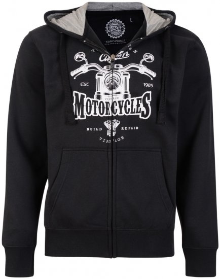 Kam Jeans 775 MC Hoodie Black - Felpe & felpe con cappuccio - Felpe & Felpe con Cappuccio Uomo Taglie Forti