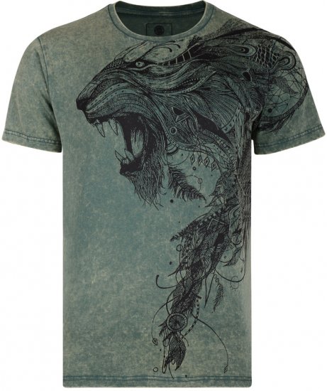 K.J. Lion Print T-shirt - Magliette - Magliette Uomo Taglie Forti