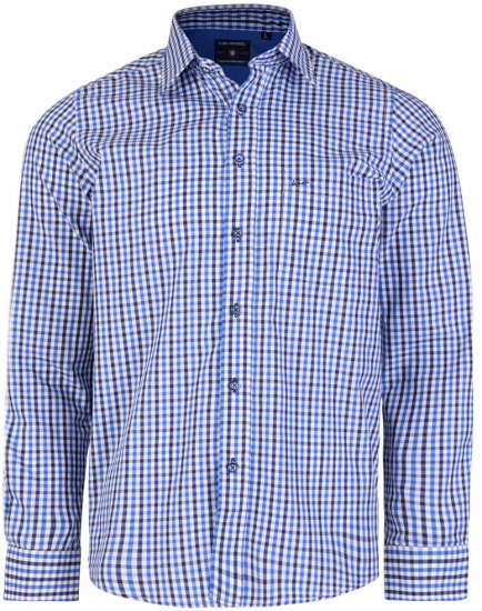 Kam Jeans 6140 Long Sleeve Shirt Navy - Camicie - Camicie Taglie Forti Uomo