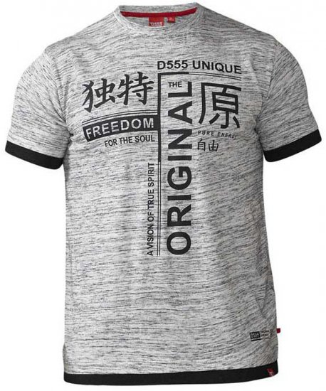 D555 Harold T-shirt Grey - Magliette - Magliette Uomo Taglie Forti