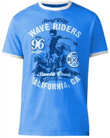 D555 Balder T-shirt Royal Blue - Magliette - Magliette Uomo Taglie Forti
