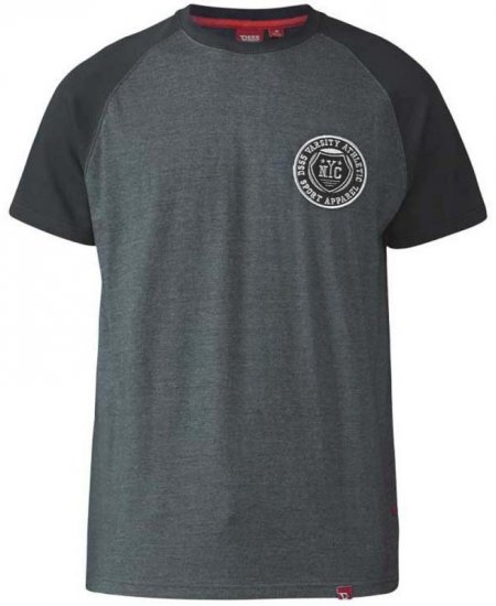 D555 Spencer T-shirt Charcoal - Magliette - Magliette Uomo Taglie Forti