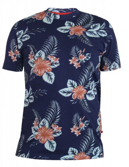 D555 Castro T-shirt Navy - Magliette - Magliette Uomo Taglie Forti