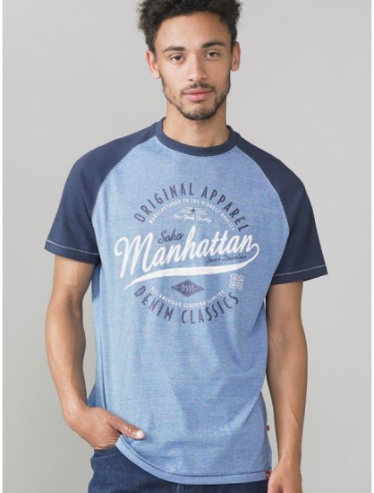D555 Gunner T-shirt Blue - Magliette - Magliette Uomo Taglie Forti
