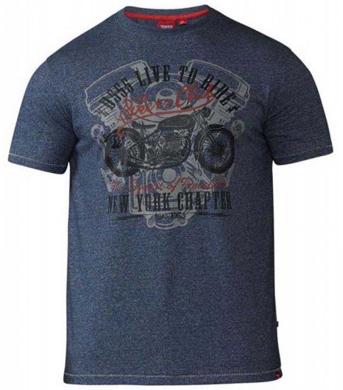 D555 Bradley T-shirt Blue - Magliette - Magliette Uomo Taglie Forti