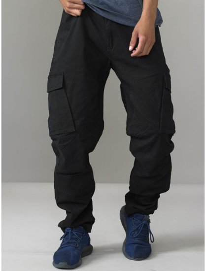 D555 Nelson Stretch Tapered Cargo Pants Black - Jeans & pantaloni - Jeans & Pantaloni Uomo Taglie Forti