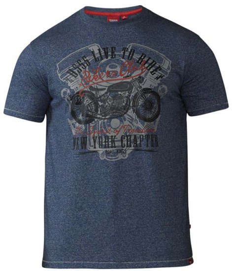 D555 Bradley T-shirt Blue - Magliette - Magliette Uomo Taglie Forti