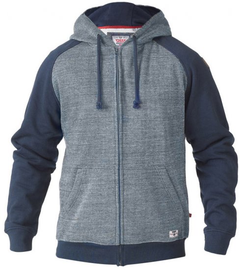 D555 Cristiano Hoodie Blue/Navy - Felpe & felpe con cappuccio - Felpe & Felpe con Cappuccio Uomo Taglie Forti