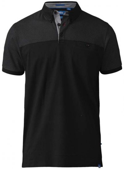 D555 Jauram Polo Black - Polo - Polo Uomo Taglie Forti