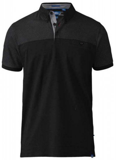 D555 Jauram Polo Black - Polo - Polo Uomo Taglie Forti